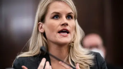 Getty Images Facebook whistleblower Frances Haugen testifying before congress