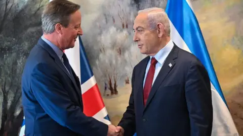 EPA-EFE/REX/Shutterstock Lord Cameron meets Israeli Prime Minister Benjamin Netanyahu