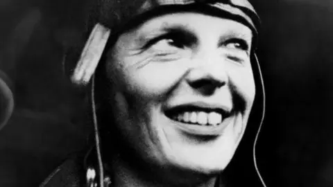 Getty Images Amelia Earhart, pictured in London in 1932 after becoming the first woman to fly the Atlantic solo