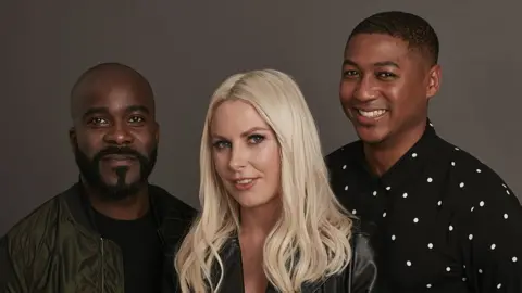 Melvin Odoom, Charlie Hedges and Rickie Haywood-Williams