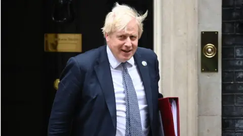 Getty Images Boris Johnson leaving downing Street