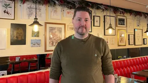 BBC Restaurant owner Jonny Taylor said the price of some foods was up 50% on last year