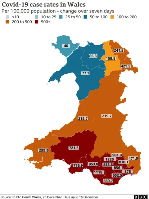 Case rate map