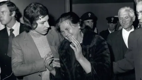 Alamy Maria Minichiello cries outside court in 1971