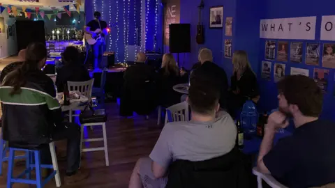 Lee Allcock Jamie Farrell performing at the NE Culture Bar in Stockton-on-Tees on 11 September