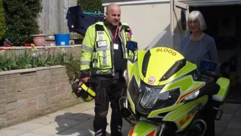 Lancashire Police Russell Curwen (left) with his mother Pat (right)