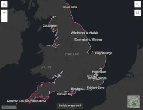 One Home One Home - erosion threat map of England