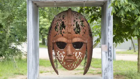 Sutton Hoo helmet sculpture