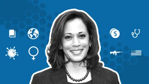 BBC Promo image showing Kamala Harris