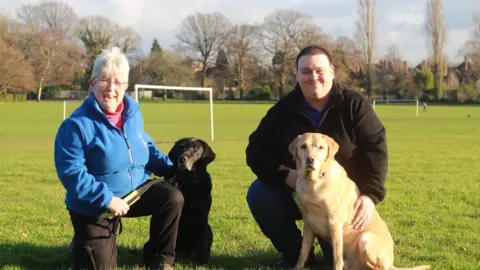 Guide Dogs Chips with Fin Findlay and Carlo with Charles Bloch
