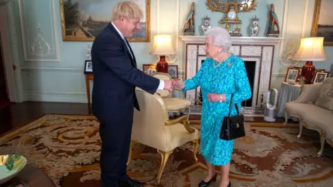 Getty Images Boris Johnson and the Queen