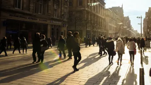 Getty Images People in Glasgow street