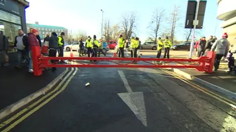 BBC Security gates near City Ground