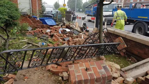 BBC Angela Verdun's damaged house