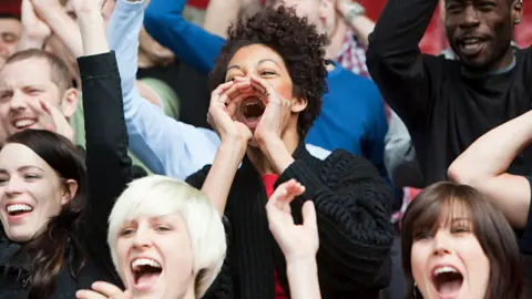 Getty Images Crowd shouting