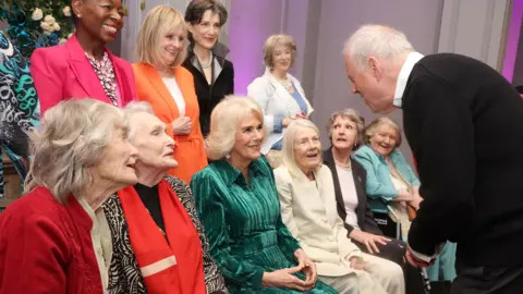 Chris Jackson/PA Media The Queen and dames with Gyles Brandreth