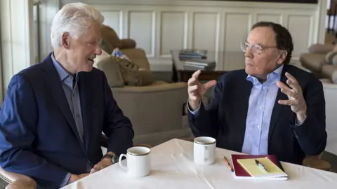 David Burnett Bill Clinton and James Patterson