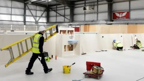 Reuters Getting Parc y Scarlets ready to become a field hospital