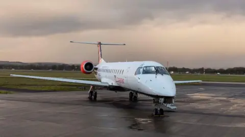 Loganair A Loganair passenger jet