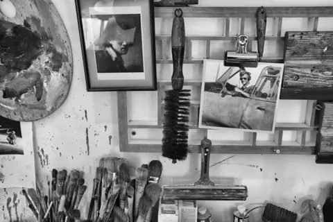 John Brockliss Father and son: Laughton studio