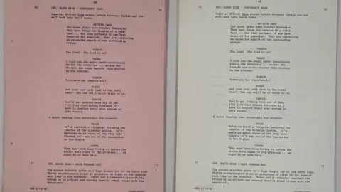 Excalibur Auctions Pages of a scene inside the script