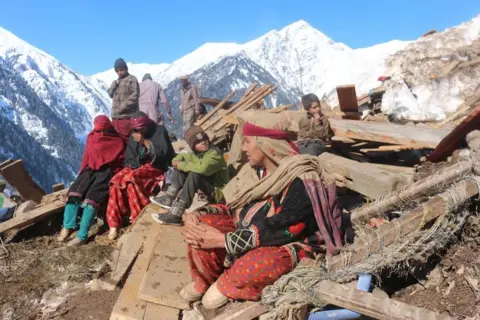 BBC Villagers in Surgun in the Neelum Valley