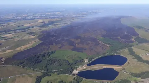 Paul Fearnhead Aerial view of fire