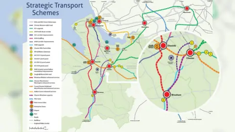 Mersey Dee Alliance Map of the route