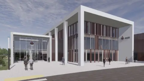 McBains via South Ribble Borough Council Artist impression of the new Police headquarters