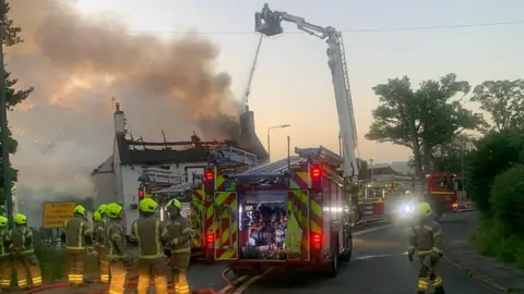 Nottinghamshire Fire and Rescue Scene of fire