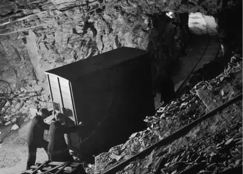 Hulton Archive/Getty Images National Gallery art treasures are taken out of storage for cleaning and restoration at Manod Quarry, north Wales, September 1942.