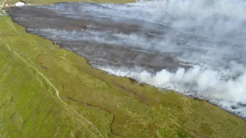 Lancashire Fire and Rescue Service Moorland fire