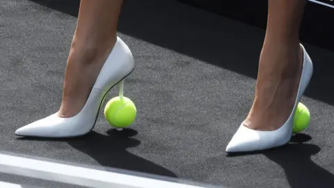Getty Images Zendaya in tennis ball shoes