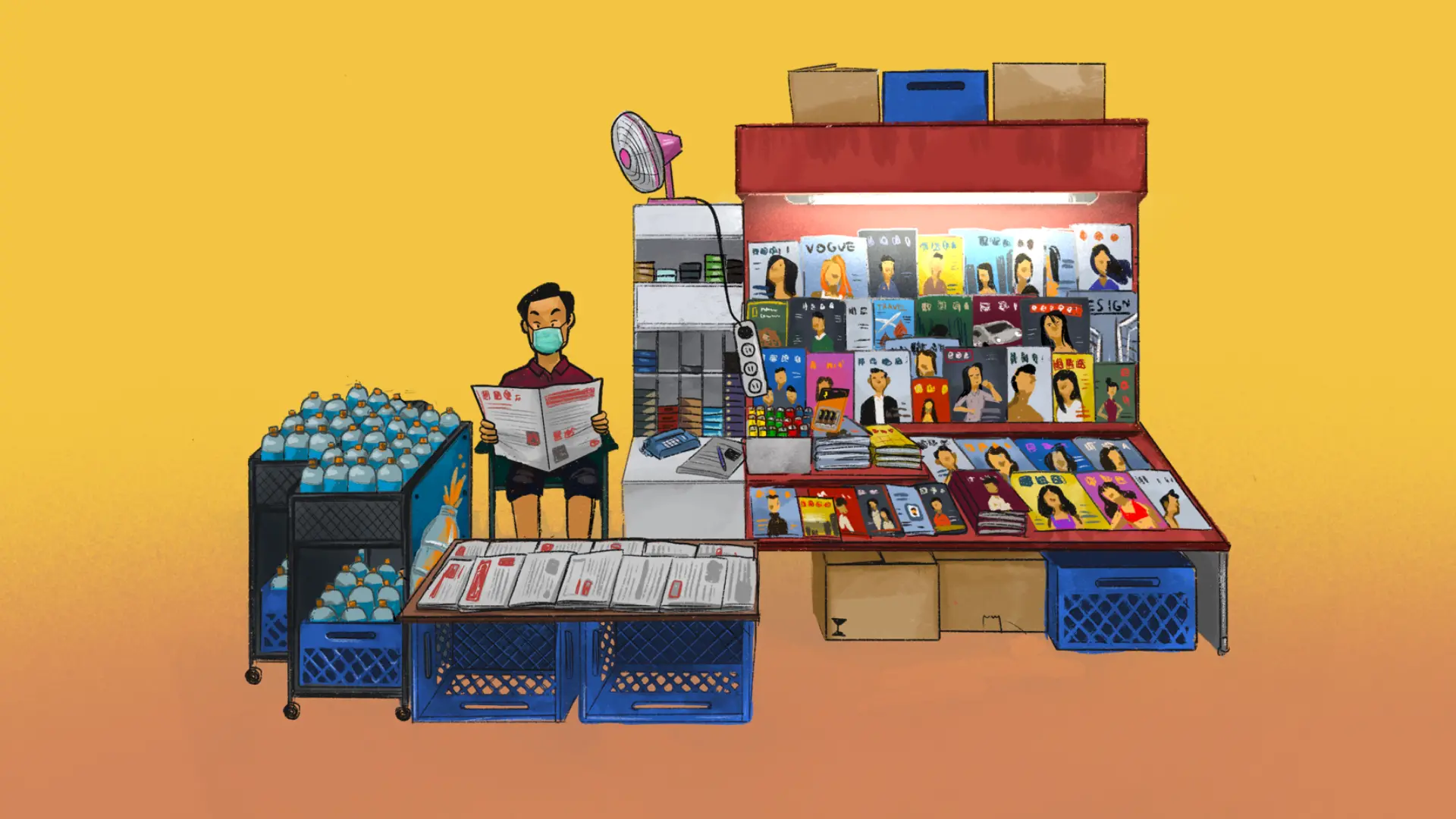 BBC News stands illustration