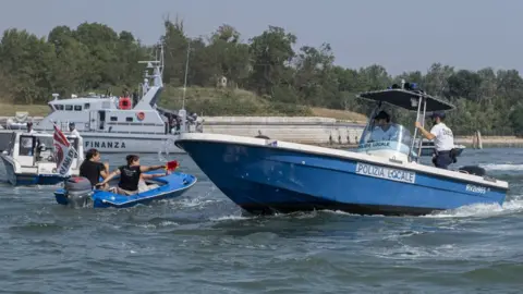 Getty Images Protest against Mose test on 10 July