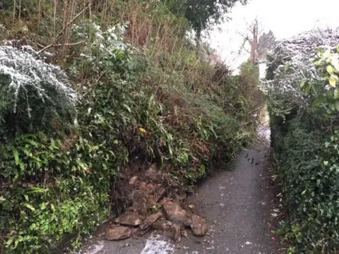 Cornwall Council landslip