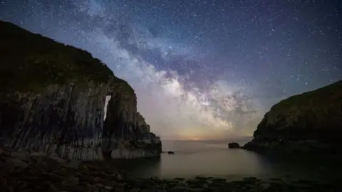 Drew Buckley Milky way over Church Door Cove