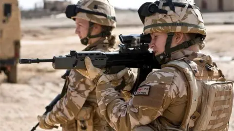 MOD Female British soldier in Afghanistan