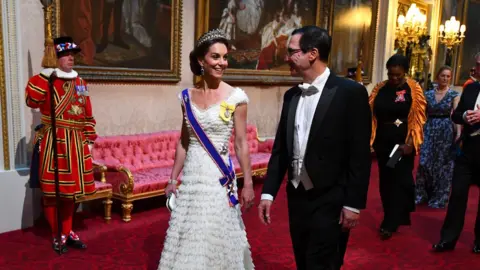 PA The Duchess of Cambridge arrives for the state dinner