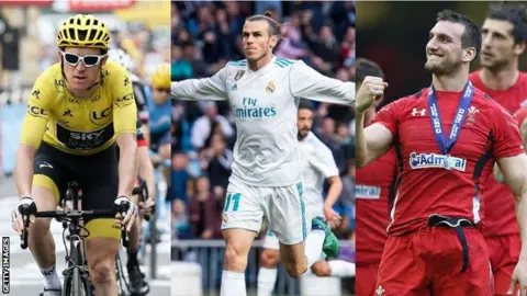 Getty Images Geraint Thomas, Gareth Bale, Sam Warburton