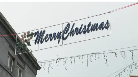 BBC The Christmas lights in Cardigan