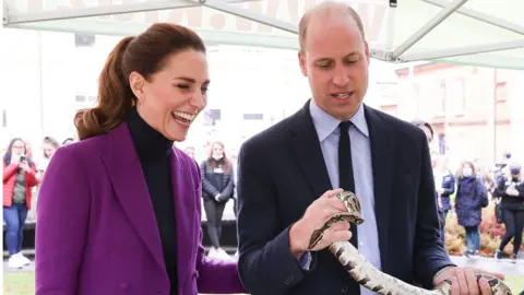 PA Media Duke and Duchess of Cambridge visit Magee University