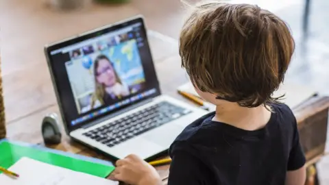 Getty Images The new variant of coronavirus has been blamed for a spurt in cases among children on Anglesey