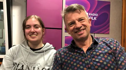 Jon Wright/BBC Robert Sadler and Francesca Mulvey