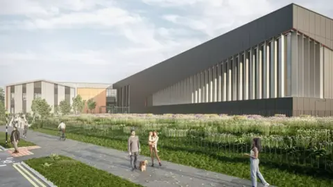 West Suffolk Council Digital render of Western Way development