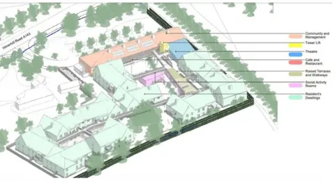 CARE LITTLE COURT LTD An artist impression image of what the new dementia care village in Haverhill could look like