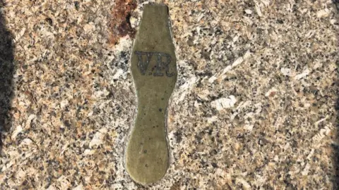 Queen Victoria's shoeprint