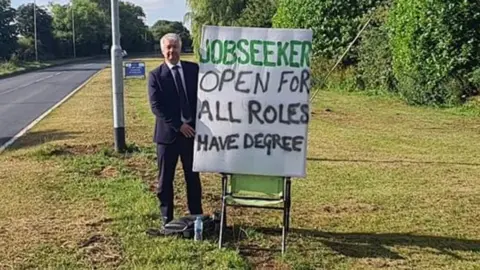 BBC Craig Driver's roadside stunt in Coniston near Hull