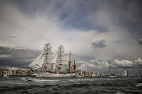 Patricia De Melo Moreira / AFP The Portuguese tall ship Sagres