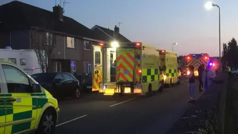 Ben Harries emergency services at the scene